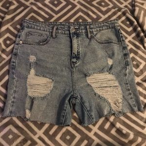 Wild Fable Womens Size 14 Distressed High Rise Acid Wash Shorts